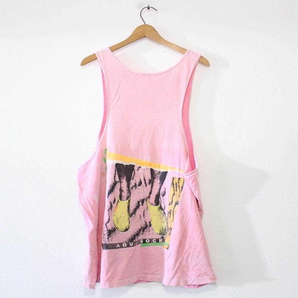 Vintage 80s Nike Aqua Gear Aqua Sock Pink Tank Top Men’s Medium